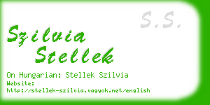 szilvia stellek business card